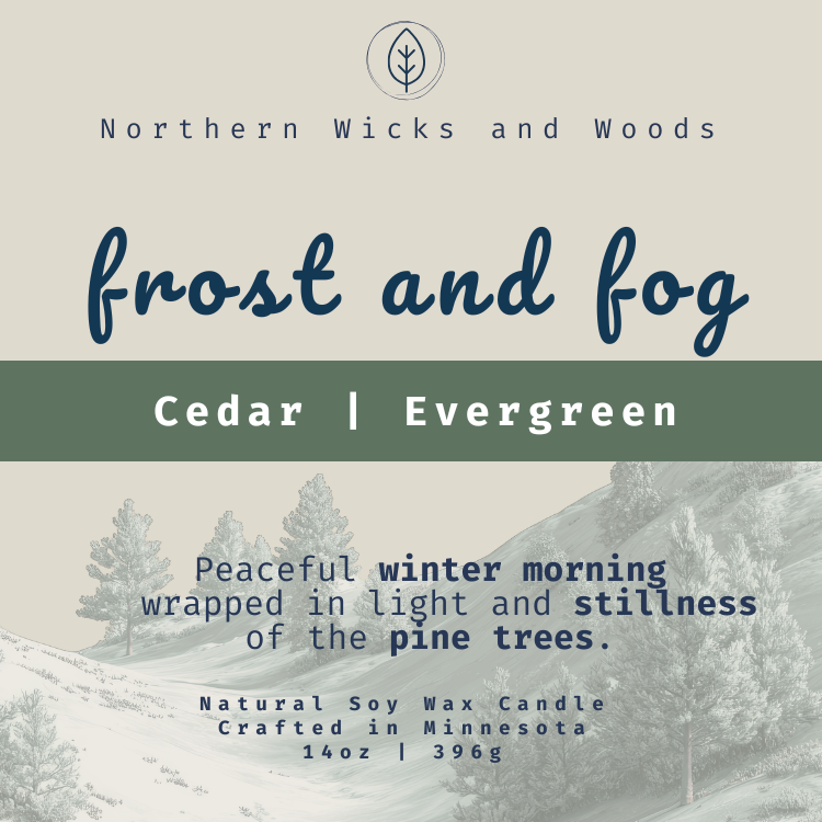 Frost and Fog Candle: Cedar and Evergreen