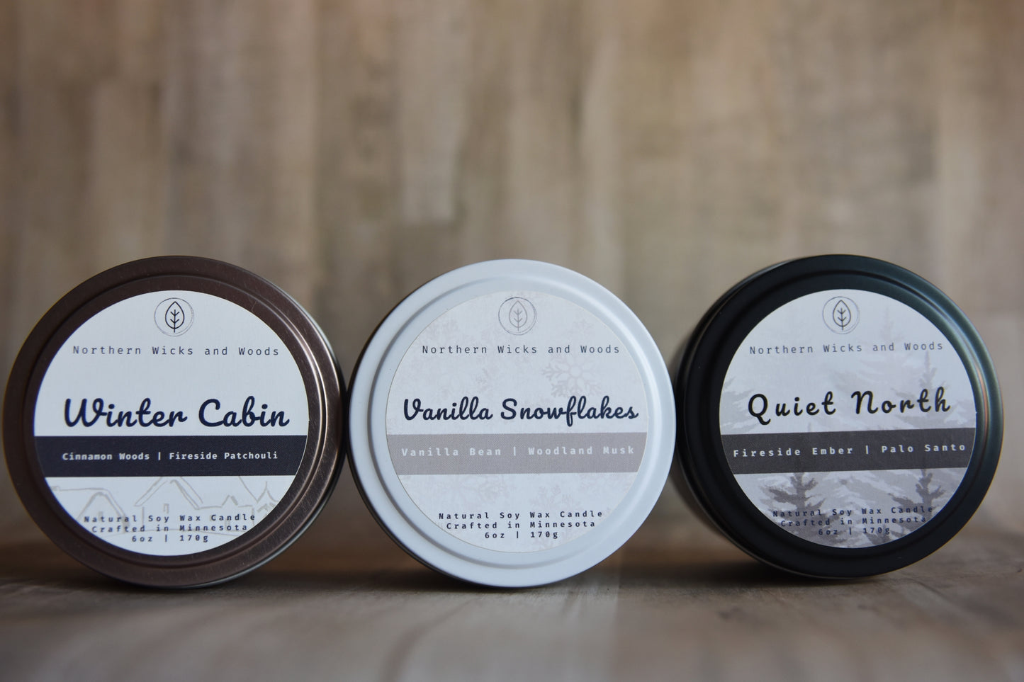 Winter Trio Candle Tin Collection