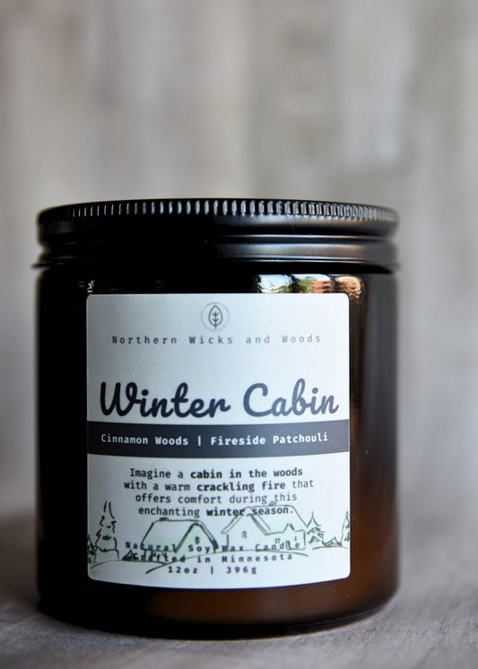 Winter Cabin : Cinnamon and Fireside Patchouli Candle