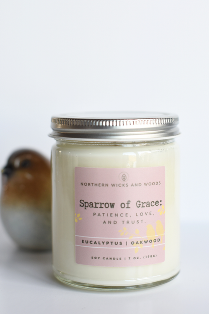 Sparrow of Grace: Eucalyptus and Oakwood
