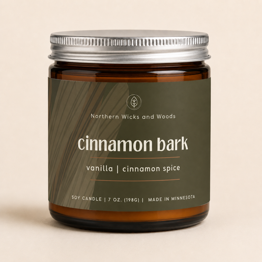 cinnamon bark candle: vanilla and cinnamon spice