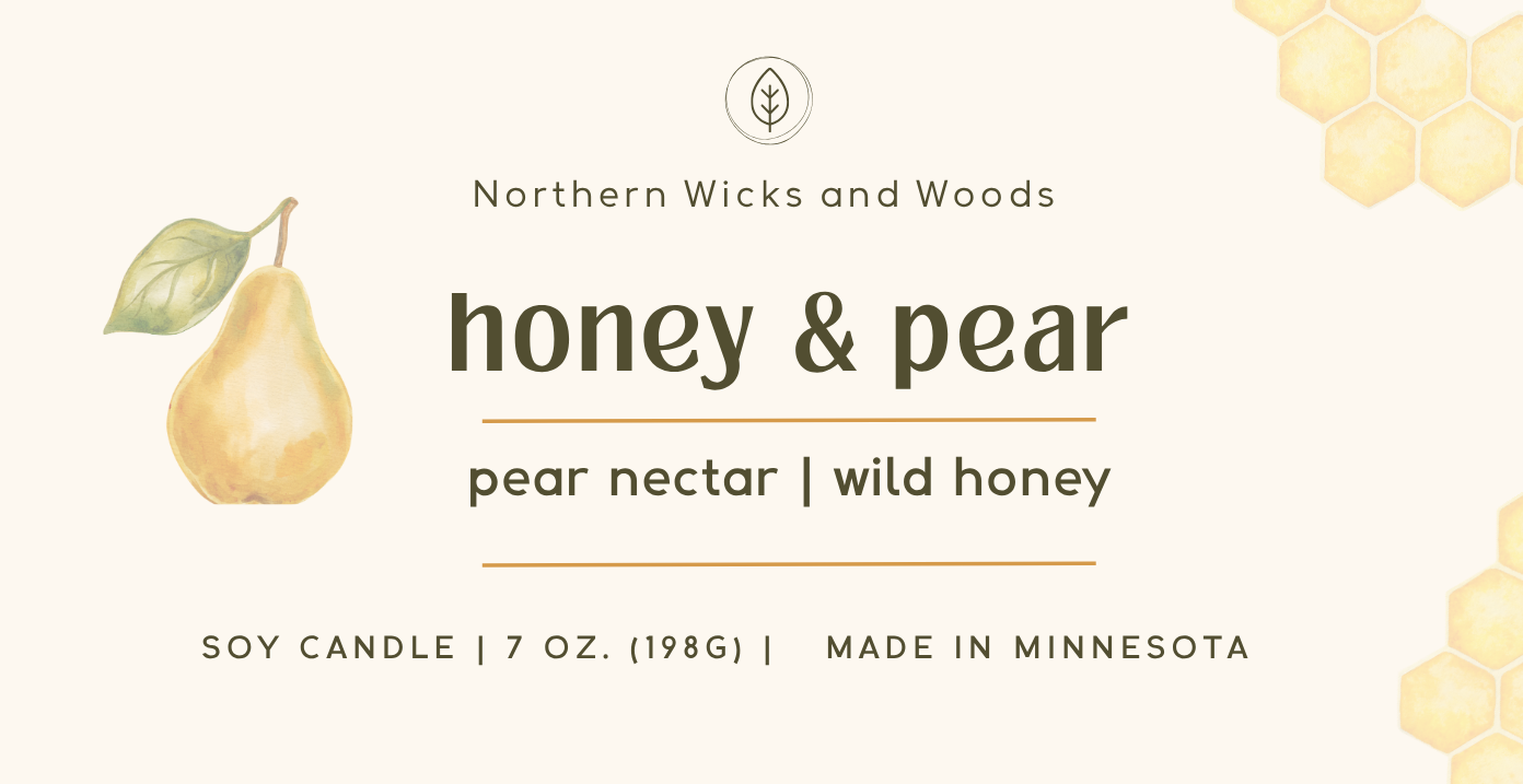 honey & pear candle: pear nectar and wild honey