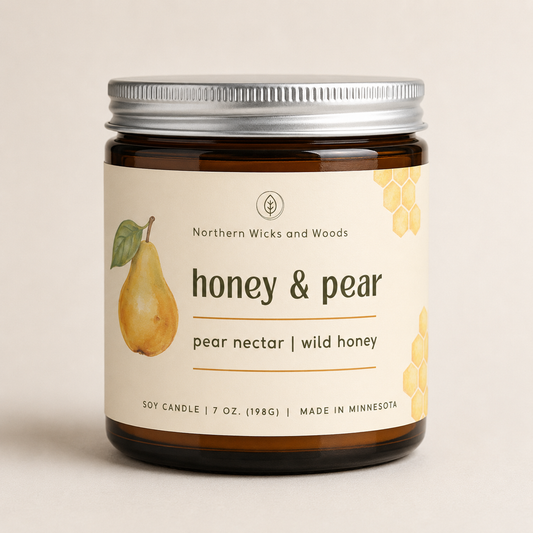 honey & pear candle: pear nectar and wild honey